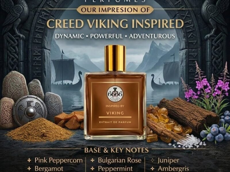 6666 perfumes Creed Viking inspired fragrance with notes pink pepper bergamot sandalwood ambergris India