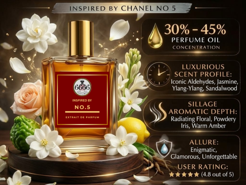 6666 Perfumes extrait de parfum benefits showing long lasting fragrance premium quality and free shipping