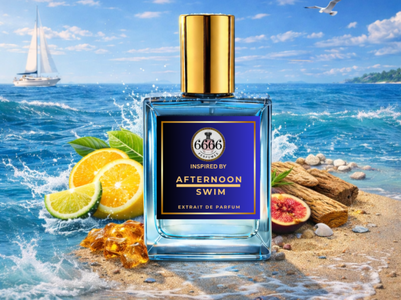 Afternoon Swim inspired perfume lifestyle image representing fresh citrus summer fragrance