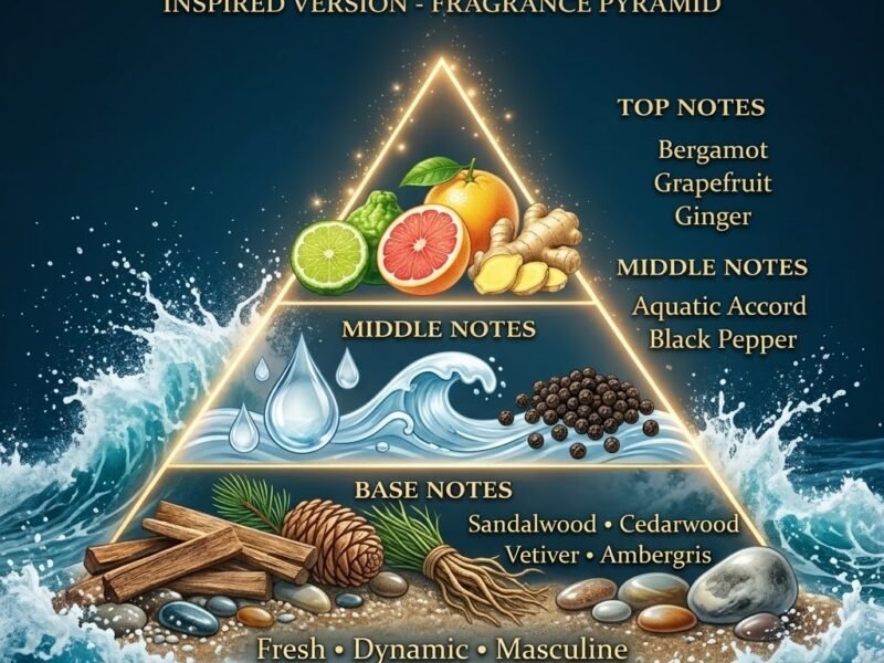 Allure Homme Sport inspired perfume notes pyramid citrus aquatic musk cedar tonka