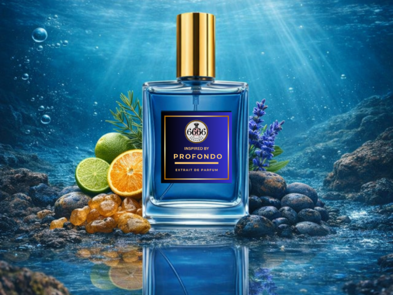 luxury aquatic perfume bottle near ocean waves representing fresh marine fragrance for summer