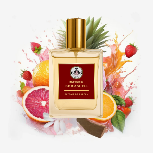 Bombshell inspired perfume by 6666 Perfumes in Extrait de Parfum concentration featuring fruity floral notes similar to Victoria's Secret Bombshell
