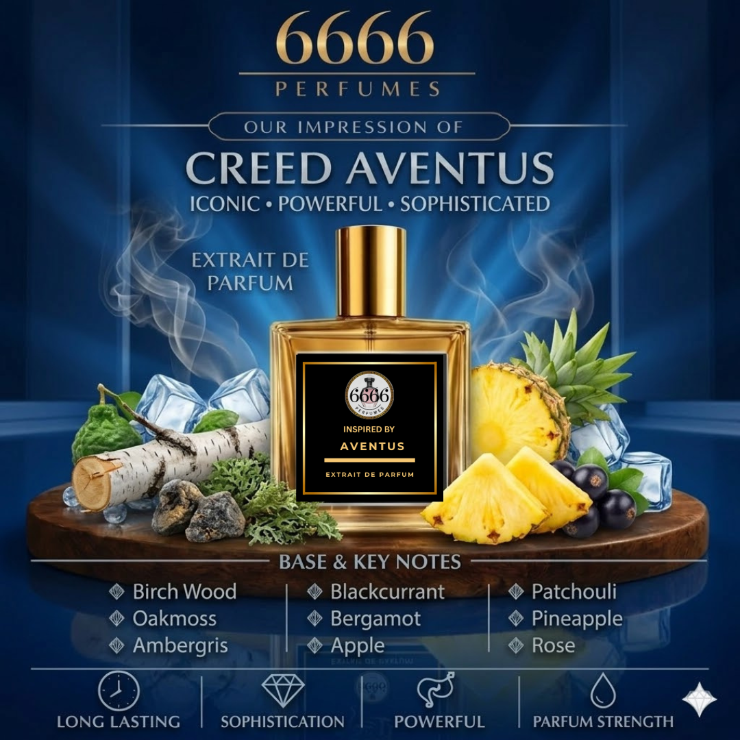 Creed Aventus inspired fragrance notes pineapple bergamot birch musk ambergris