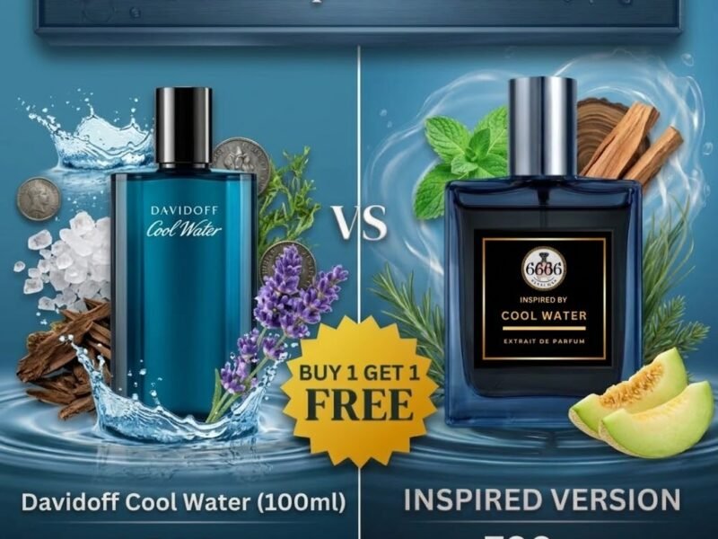 Davidoff Cool Water vs Cool Water Inspired Perfume by 6666perfumes price comparison fresh aquatic fragrance alternative India