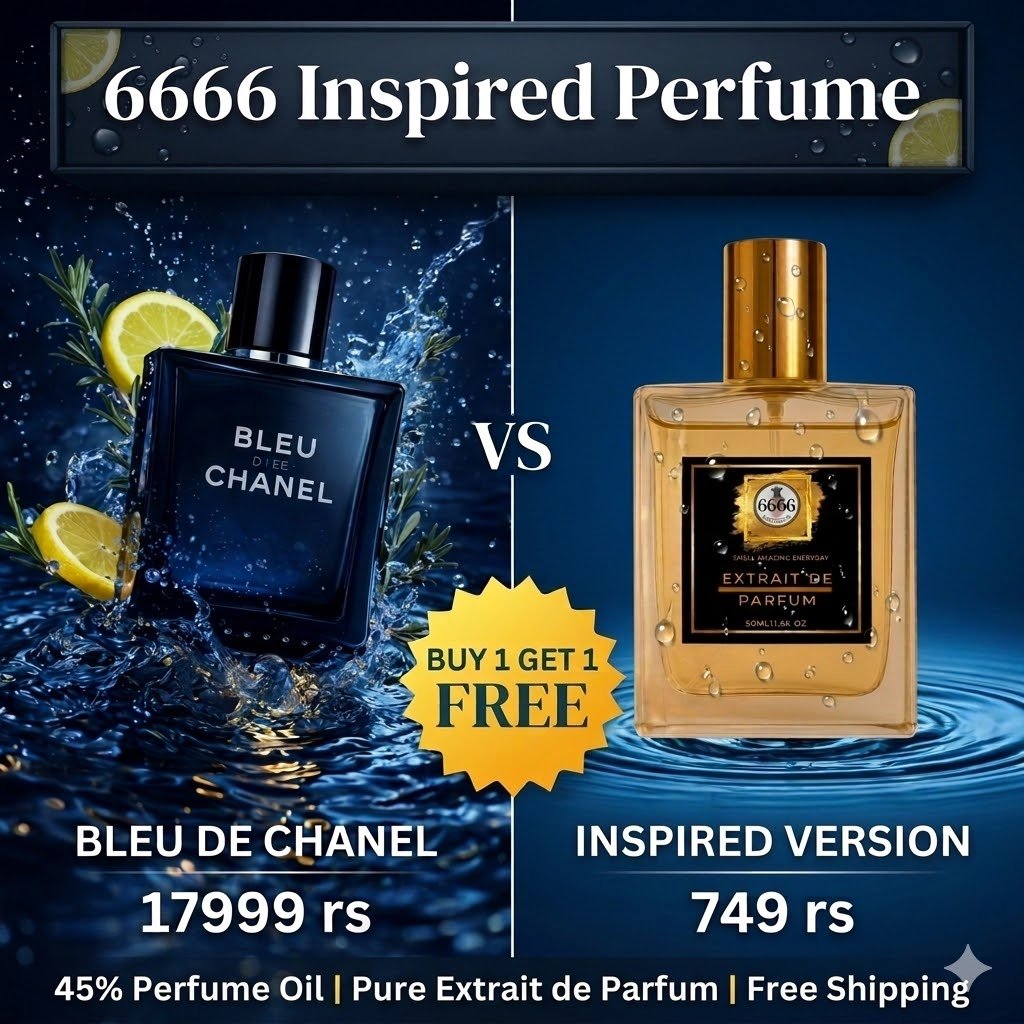 Designer perfume vs inspired perfume comparison showing value of 6666 perfumes extrait de parfum