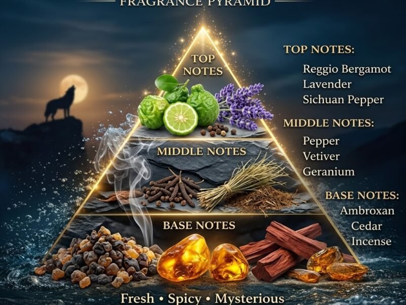 Dior Sauvage fragrance notes pyramid bergamot pepper ambroxan woody notes inspired perfume