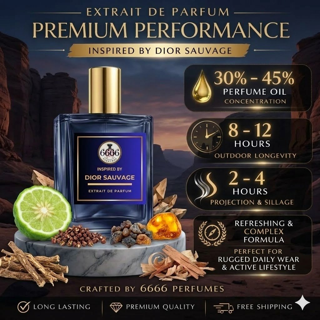 long lasting Dior Sauvage inspired perfume extrait concentration fragrance