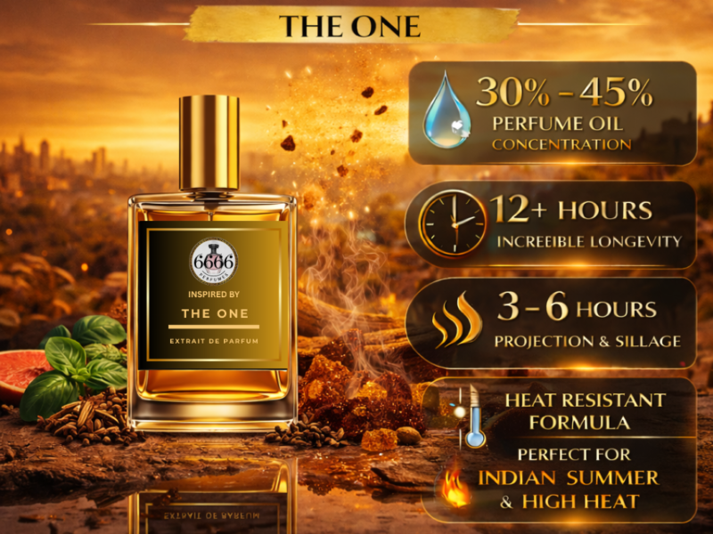 DNG The One long lasting perfume India extrait de parfum high projection strong performance heat resistant fragrance