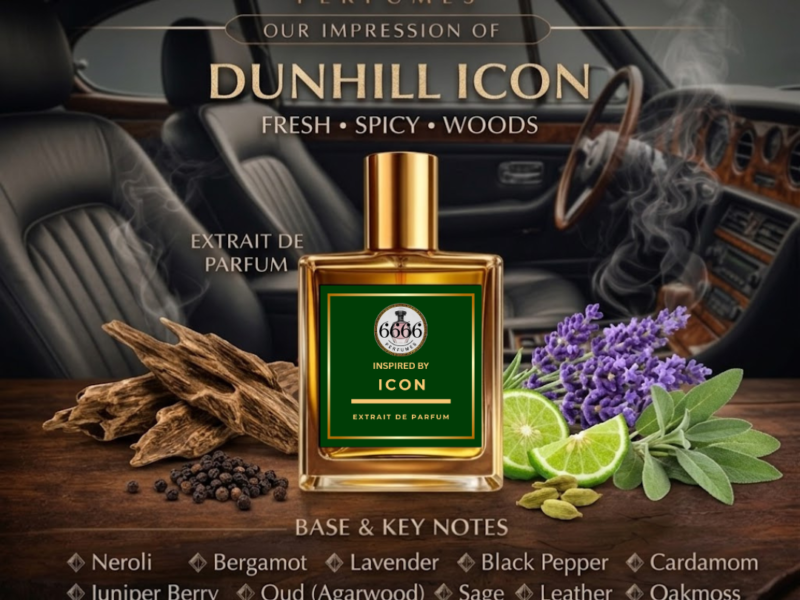 Dunhill Icon perfume ingredients bergamot neroli lavender black pepper woody base fresh fragrance composition