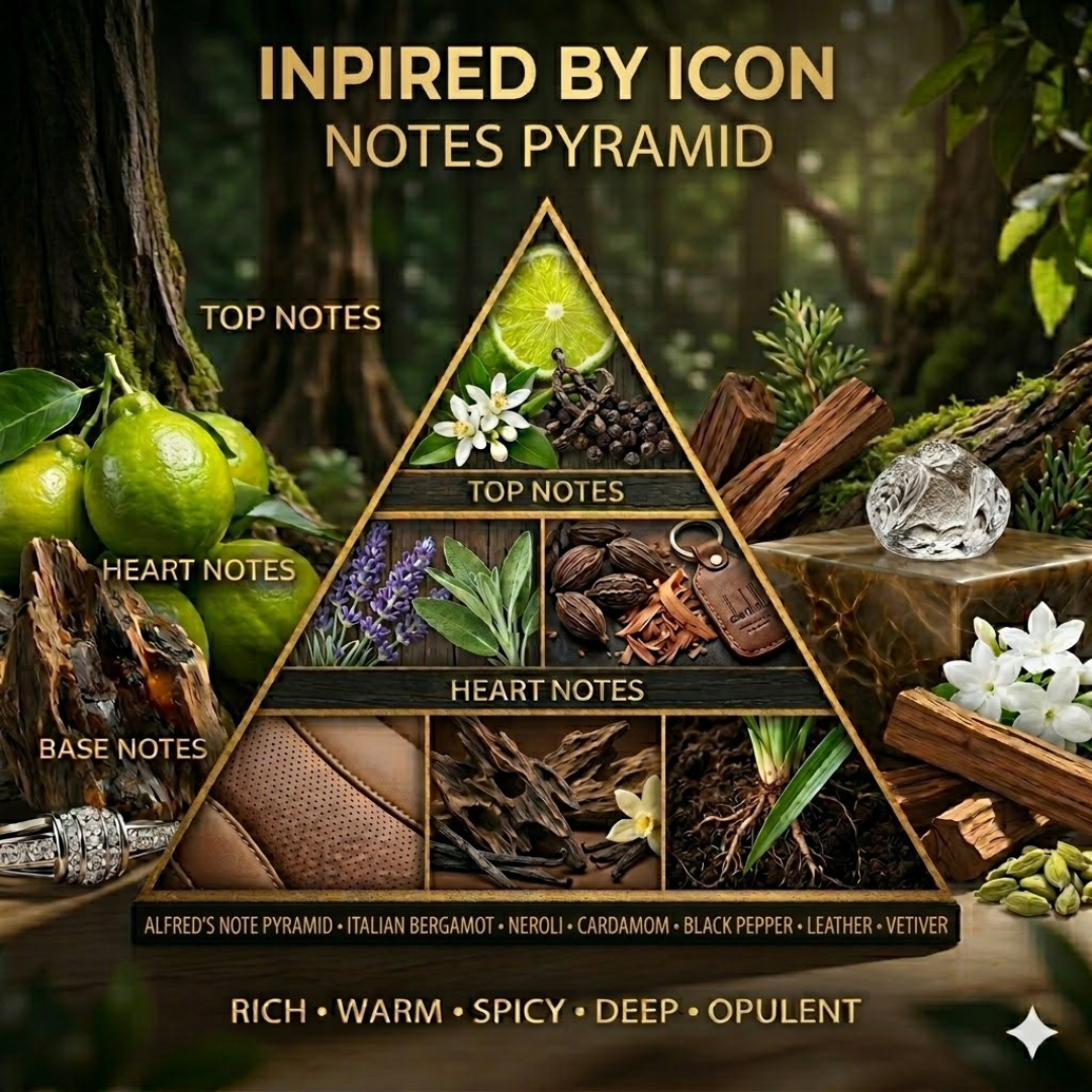 Dunhill Icon scent profile citrus neroli bergamot lavender black pepper woody fragrance notes breakdown