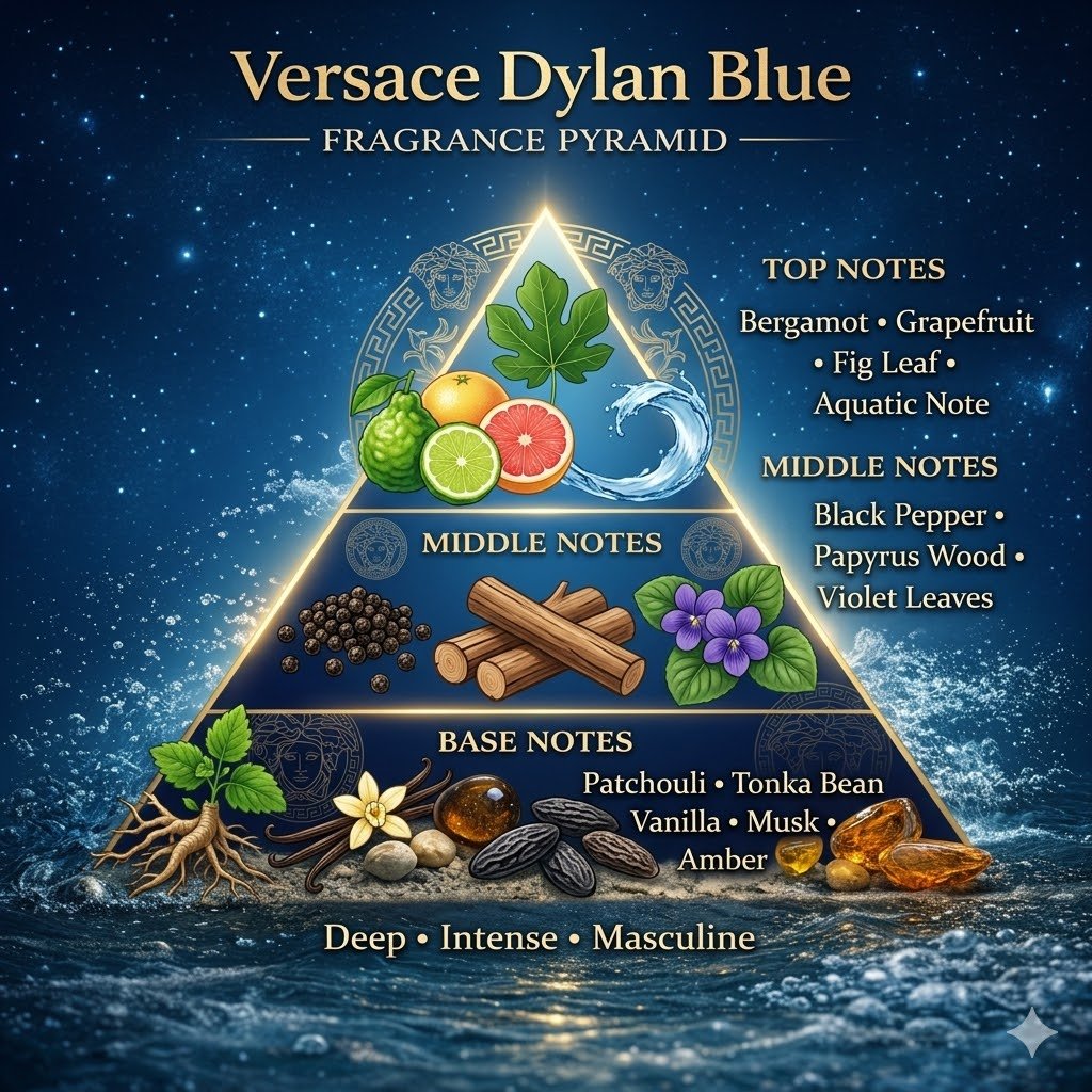 Versace Eros Inspired Fragrance Pyramid โ Mint Vanilla Tonka Bean Notes