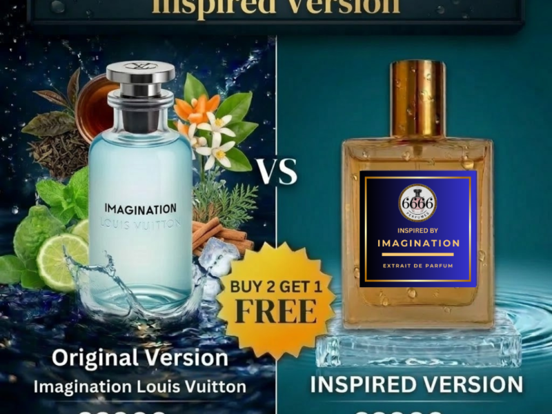 Price comparison between Louis Vuitton Imagination perfume and Imagination inspired perfume showing affordable luxury fragrance alternative