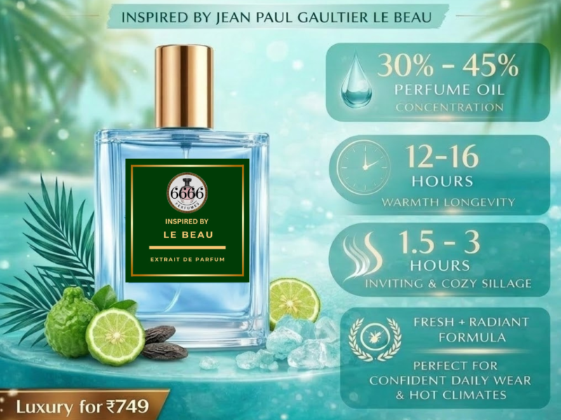 Le Beau inspired perfume performance 30 to 45 percent oil long lasting summer heat India fragrance