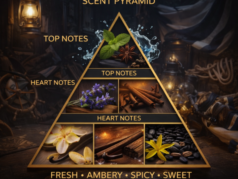 Le Male inspired scent pyramid mint lavender cinnamon vanilla tonka amber notes breakdown