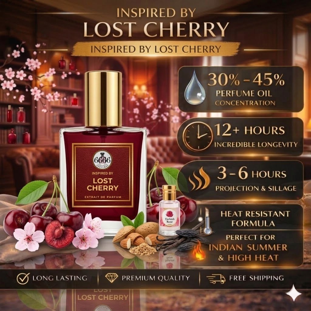 lost cherry inspired perfume long lasting performance India heat resistant