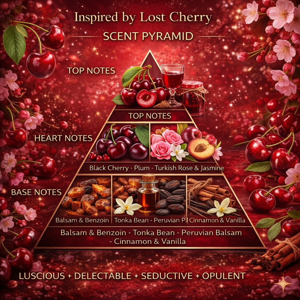 lost cherry inspired perfume scent pyramid cherry almond vanilla notes breakdown