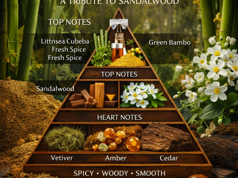 tam dao inspired perfume scent pyramid sandalwood vetiver amber cedar fresh spice green bamboo