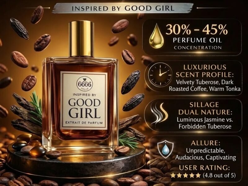 6666 Perfumes extrait de parfum benefits showing long lasting fragrance premium quality and free shipping