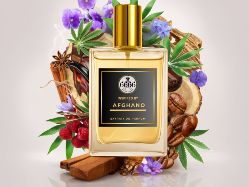 Black Afghano inspired perfume India extrait de parfum smoky oud cannabis fragrance 6666perfumes
