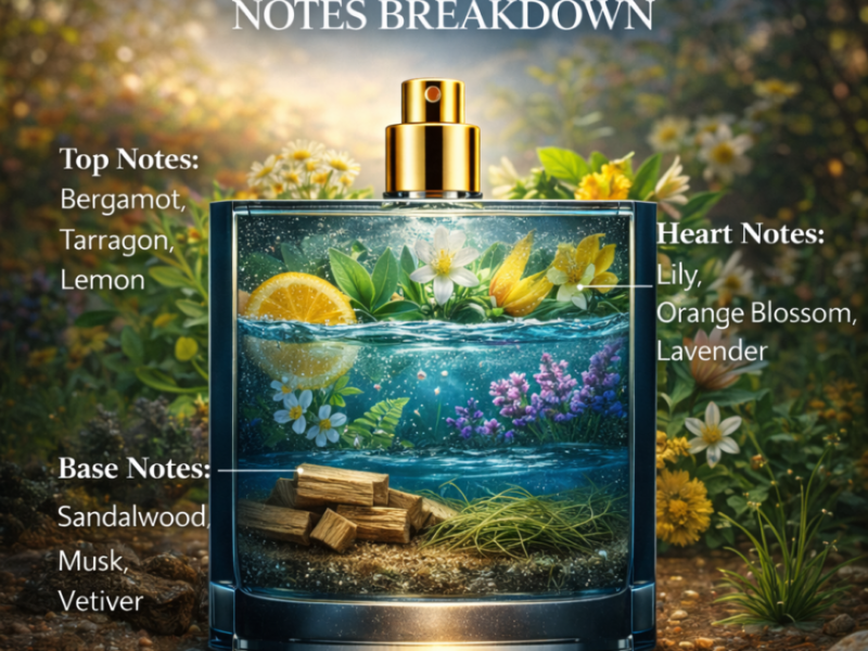 CK Eternity inspired notes breakdown bergamot lemon tarragon lily lavender sandalwood vetiver musk