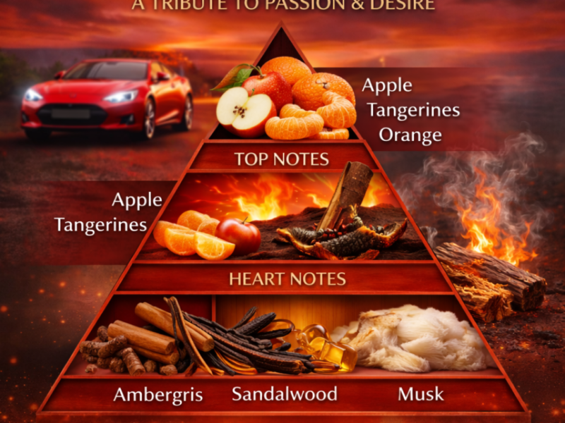 Dunhill Desire inspired perfume note pyramid apple tangerine cinnamon sandalwood vanilla musk