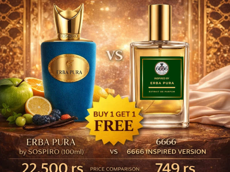 comparison between erba pura original and 6666 inspired version affordable luxury perfume india