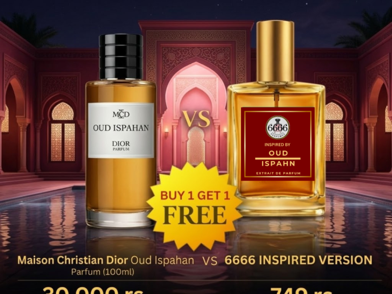 Oud Ispahan dupe India price comparison 6666 inspired vs original Dior Oud Ispahan perfume ₹749 vs ₹30000