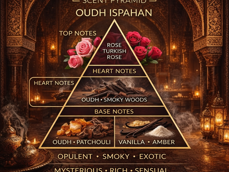oud isphan fragrance notes rose oud smoky woody perfume notes breakdown