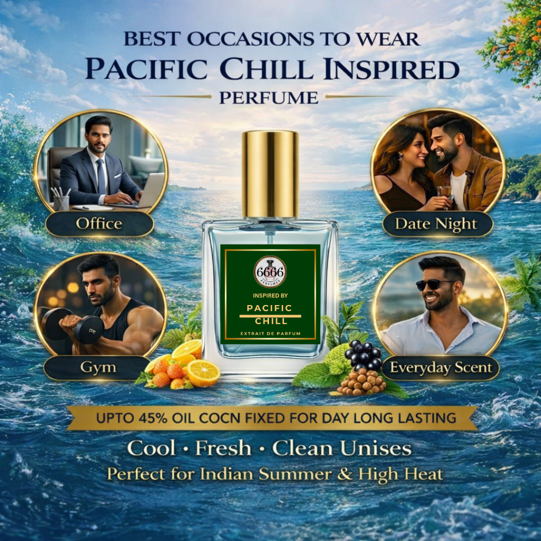 Best occasions to wear Pacific Chill inspired perfume including office gym date night and everyday use