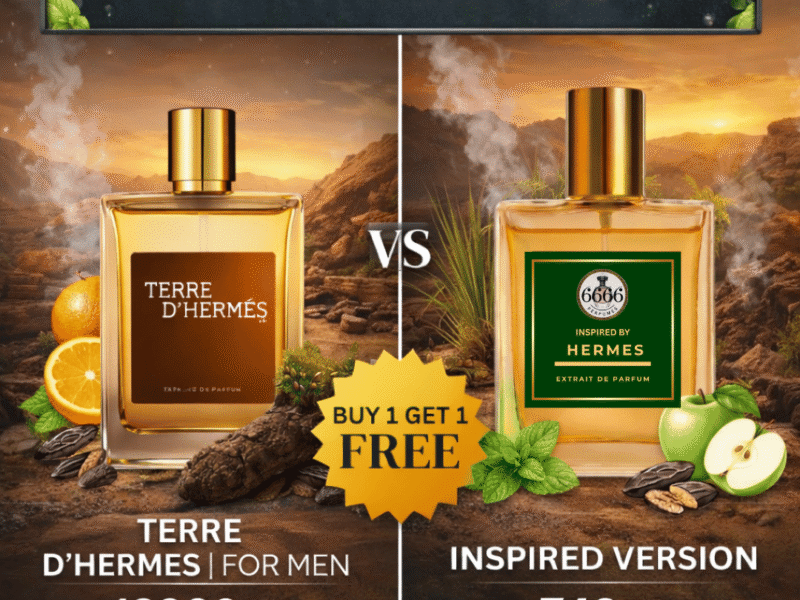 Terre dHermes vs inspired perfume comparison extrait de parfum citrus vetiver fragrance buy 1 get 1 offer