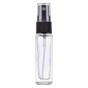 8 ml GLASS Square Bottle + Black Mist Spray Cap
