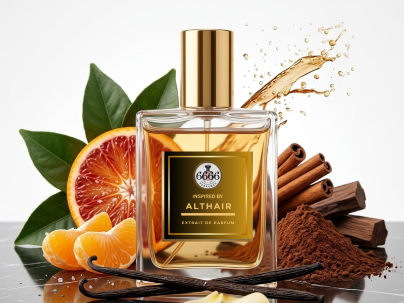 Althair fragrance notes pyramid vanilla cinnamon cardamom praline amber woods musk
