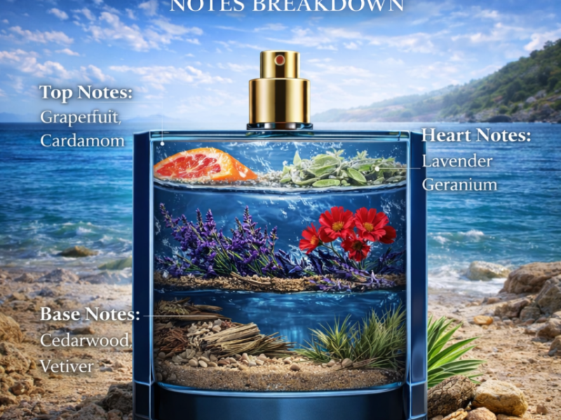 Bleu Electrique inspired perfume notes grapefruit cardamom lavender geranium cedarwood vetiver fresh spicy woody fragrance