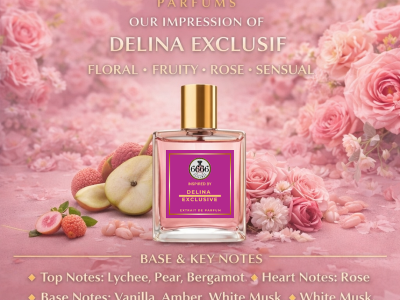 Delina Exclusif inspired perfume India with rose lychee vanilla notes extrait de parfum for women long lasting luxury fragrance