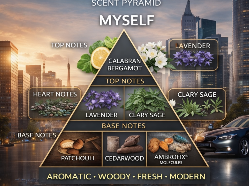 ysl myself fragrance notes citrus orange blossom amber woody fresh perfume notes