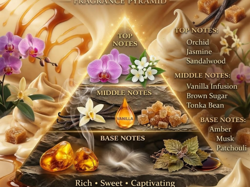 Kayali Vanilla 28 fragrance notes pyramid vanilla orchid brown sugar amber musk