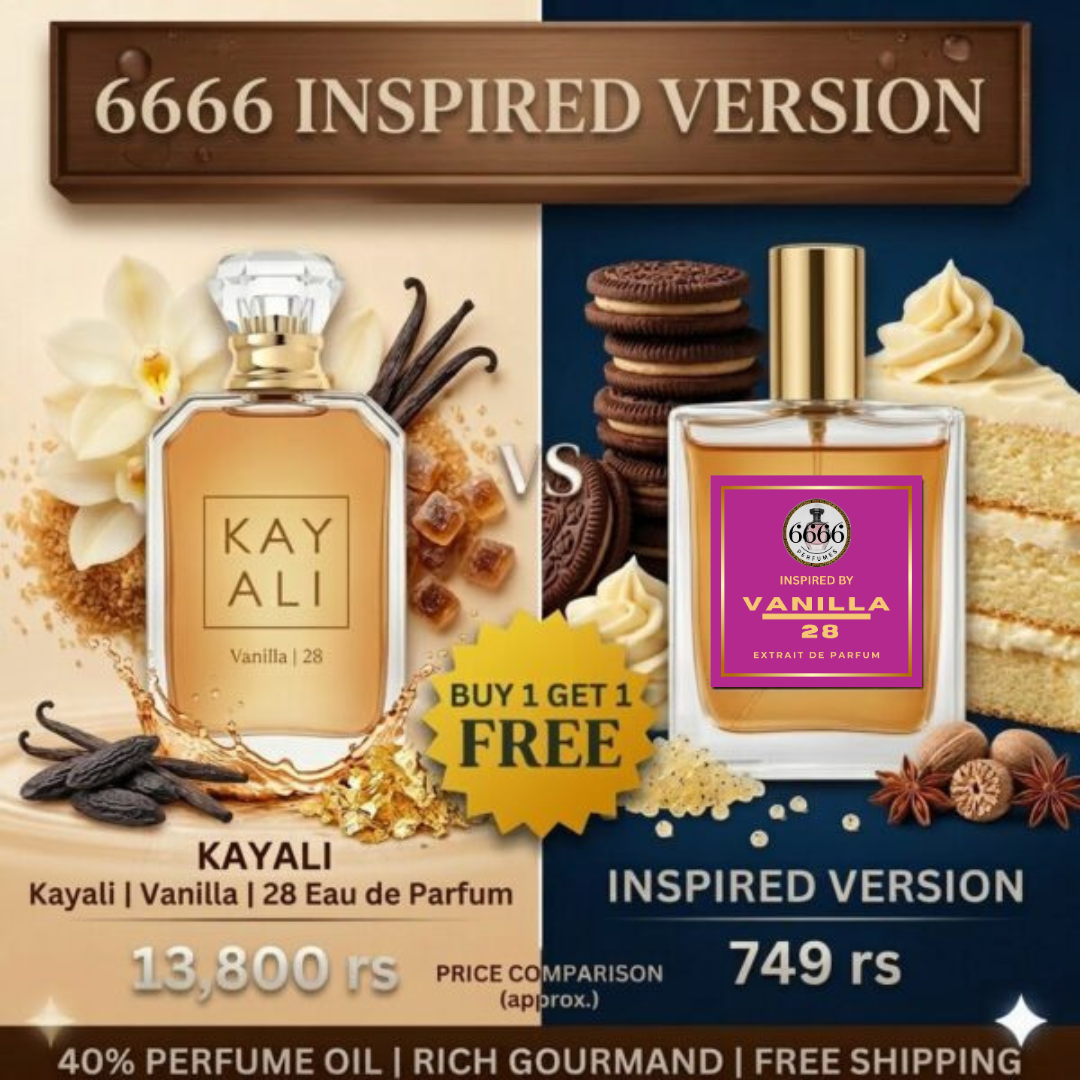 Kayali Vanilla 28 inspired perfume vs original price India 6666 perfumes vanilla gourmand fragrance under 1000