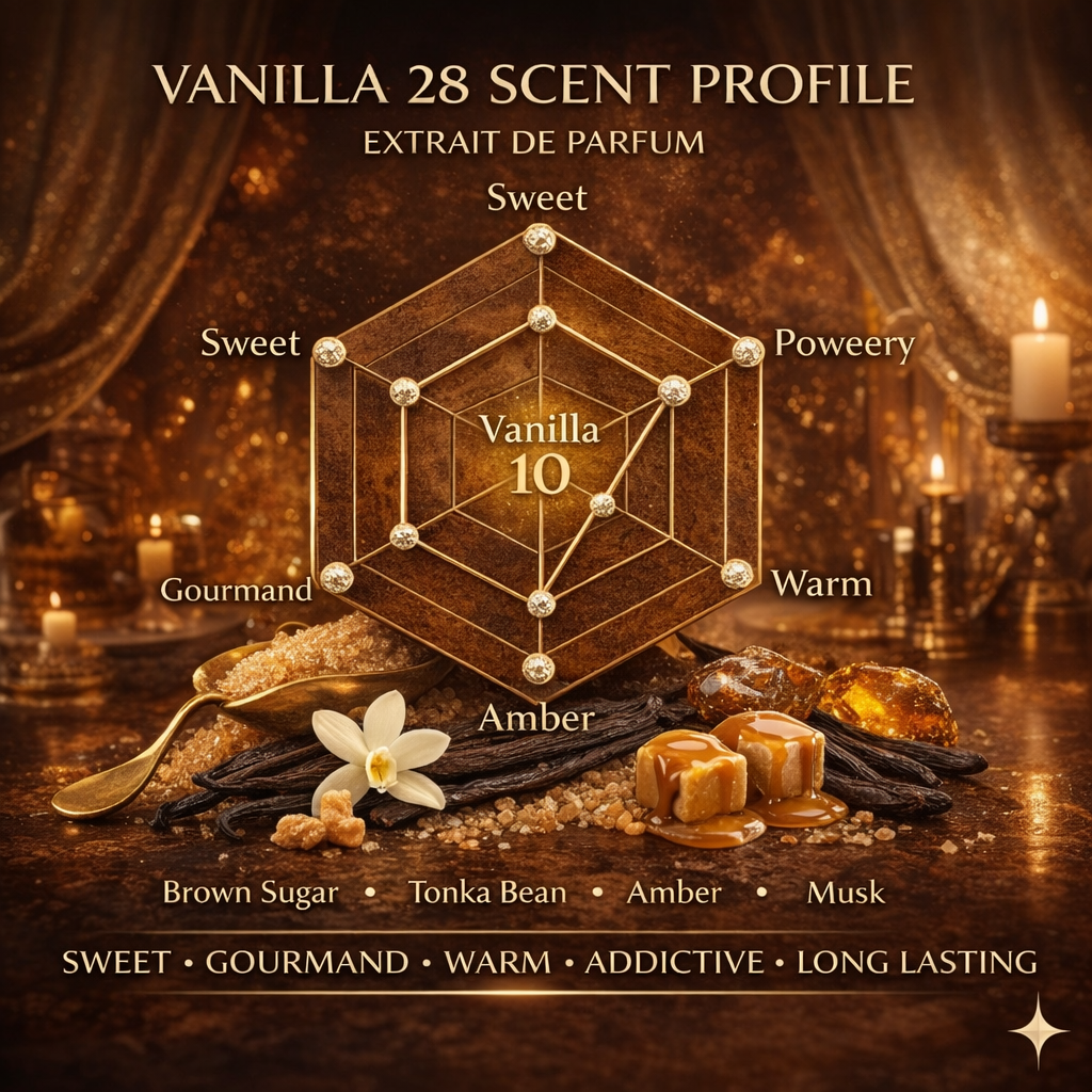 Vanilla 28 inspired perfume scent profile radar sweet gourmand vanilla amber musk long lasting fragrance India