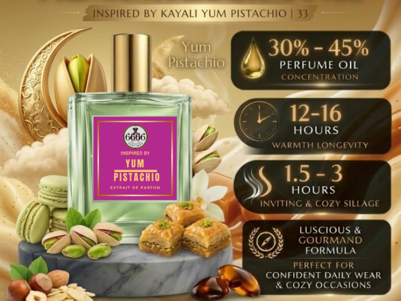 Yum Pistachio extrait perfume performance long lasting gourmand fragrance