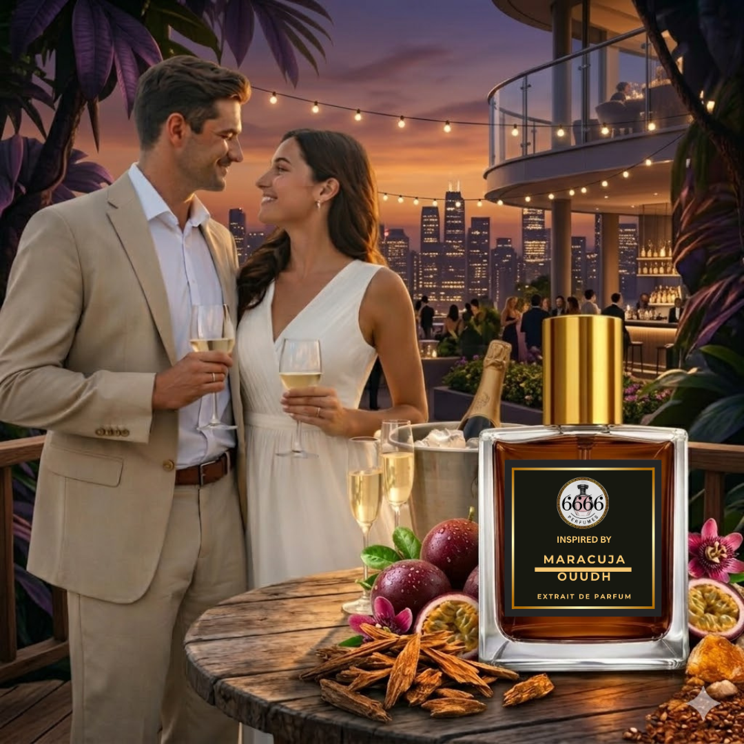 Oud Maracuja inspired perfume luxury lifestyle fragrance photography