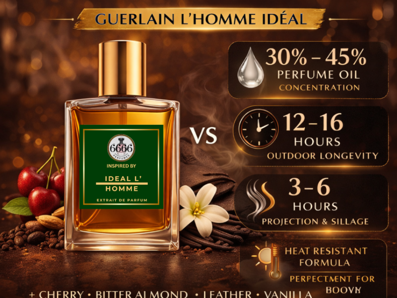 Guerlain L’Homme Ideal inspired perfume 30% to 45% oil 12-16 hours longevity heat resistant India